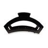 image:imageTELETIES  Large Open Claw Clip  Strong Grip Bendable Teeth Comfortable Open Cutout Design  Ideal for Long Thick Curly or Wavy Hair  For All Hair Textures  Blonde TortoiseJet Black