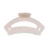 image:imageTELETIES  Large Open Claw Clip  Strong Grip Bendable Teeth Comfortable Open Cutout Design  Ideal for Long Thick Curly or Wavy Hair  For All Hair Textures  Blonde TortoiseCoconut White