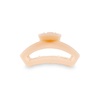 image:imageTELETIES  Tiny Open Hair Clip  For Super Thin Hair Little Kids Halfup Hairstyles  Strong Grip Bendable Teeth Open Cutout Design  Mini Claw Clip  For All Hair Textures  Coconut WhiteAlmond Beige