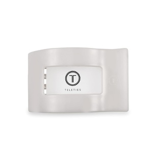 image:imageTELETIES  Large Flat Rectangle Clip  For Thick Hair  For Lounging Travel Yoga amp More  Strong Grip Bendable Teeth Comfortable LayBack Design  All Hair Textures  Coconut WhiteCoconut White
