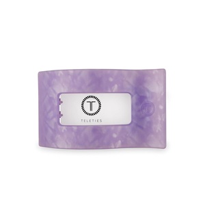 image:imageTELETIES  Large Flat Rectangle Clip  Ideal for Thick Hair  For Lying Down Yoga Driving amp More  Strong Grip Bendable Teeth Comfortable Curved Design All Hair Textures Spring SplashLavender Mist