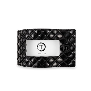 image:imageTELETIES  Large Flat Rectangle Clip  Ideal for Thick Hair  For Lying Down Yoga Driving amp More  Strong Grip Bendable Teeth Comfortable Curved Design  All Hair Textures  Wild SideJet Black  Quilted