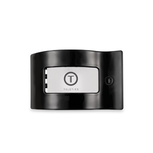 image:imageTELETIES  Medium Flat Rectangle Clip  For MediumThick Hair  For Lounging Travel Yoga amp More  Strong Grip Bendable Teeth Comfortable LayBack Design  All Hair Textures  Coconut WhiteJet Black