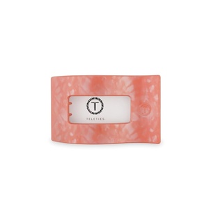 image:imageTELETIES  Medium Flat Rectangle Clip  For MediumThick Hair  For Lounging Travel Yoga amp More Strong Grip Bendable Teeth Comfortable LayBack Design All Hair Textures  Spring SplashDreamsicle