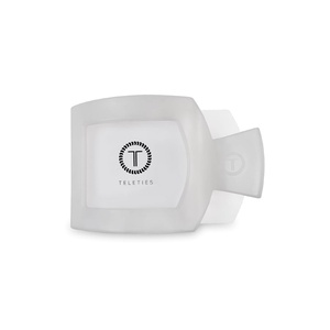 image:imageTELETIES  Medium Flat Square Clip  For Lying Down Yoga Driving amp More  Strong Grip Bendable Teeth Comfortable Curved Design  Ideal for Medium Hair  Core Collection  Blonde TortoiseCoconut White