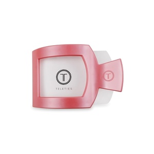 image:imageTELETIES  Medium Flat Square Clip  For Lying Down Yoga Driving amp More  Strong Grip Bendable Teeth Comfortable Curved Design  Ideal for Medium Hair  Spring Collection  Sunny Days AheadCalming Coral