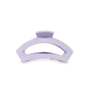 image:imageTELETIES  Medium Open Claw Clip  Strong Grip Bendable Teeth Comfortable Cutout Design  Ideal for Long Thick Curly or Wavy Hair  For All Hair Textures  Spring Collection  Lilac