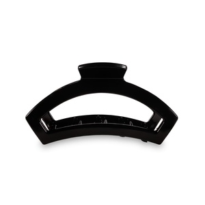 image:imageTELETIES  Medium Open Hair Clip  For Thin to MediumThick Hair  Strong Grip Bendable Teeth Comfortable Cutout Design  All Hair Textures  Jet BlackJet Black