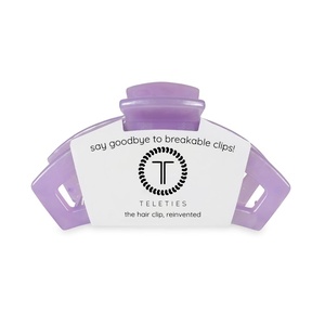 image:imageTELETIES  Open Large Hair Clip  For Thick to SuperThick Hair  Claw Clips for Women  Strong Grip Bendable Teeth Comfortable Curved Design  For All Textures  Spring  Lavender MistLavender Mist  Large
