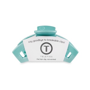 image:imageTELETIES  Open Large Hair Clip  Spring Collection  Hair Claw Clips for Women  Strong Grip Bendable Teeth Curved Design  For All Hair Types and Textures  Totally Turquoise