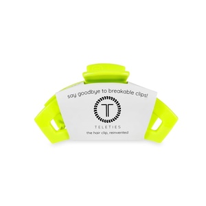 image:imageTELETIES  Open Medium Hair Clip  For Thin to MediumThick Hair  Claw Clips for Women  Strong Grip Bendable Teeth Comfortable Curved Design  For All Textures  Summer BrightsSummer Brights