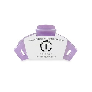 image:imageTELETIES  Open Medium Hair Clip  For Thin to MediumThick Hair  Claw Clips for Women  Strong Grip Bendable Teeth Comfortable Curved Design  For All Textures  Spring  Lavender MistLavender Mist  Medium