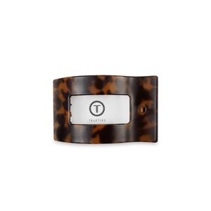 image:imageTELETIES  Small Flat Rectangle Clip  For ThinMedium Hair  For Lounging Travel Yoga amp More  Strong Grip Bendable Teeth Comfortable LayBack Design  All Hair Textures  TortoiseTortoise