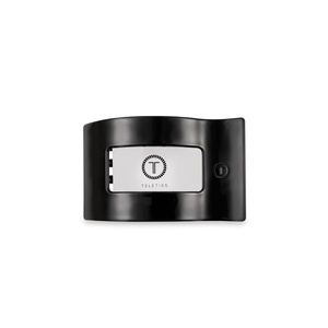 image:imageTELETIES  Small Flat Rectangle Clip  For ThinMedium Hair  For Lounging Travel Yoga amp More  Strong Grip Bendable Teeth Comfortable LayBack Design  All Hair Textures  TortoiseJet Black