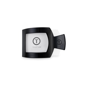 image:imageTELETIES  Small Flat Square Clip  For Lying Down Yoga Driving amp More  Strong Grip Bendable Teeth Comfortable Curved Design  Ideal for ThinMedium Hair  Core Collection  Almond BeigeJet Black