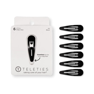 image:imageTELETIES  Snap Clip  SnagFree Design  Hair Clip Barrette for Women amp Girls  Gentle Yet Secure Hold  Smooth Finish  For All Hair Types amp Textures  One Size 175  6 Count  BronzeJet Black