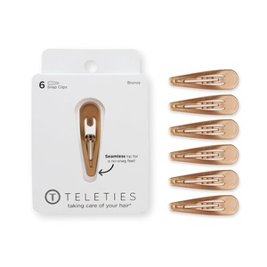 image:imageTELETIES  Snap Clip  SnagFree Design  Hair Clip Barrette for Women amp Girls  Gentle Yet Secure Hold  Smooth Finish  For All Hair Types amp Textures  One Size 175  6 Count  BronzeBronze