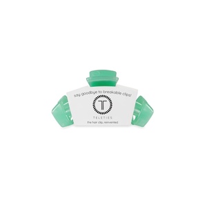 image:imageTELETIES  Tiny Classic Hair Clip For Super Thin Hair Little Kids Halfup Hairstyles  Strong Grip Bendable Teeth Comfortable Curved Design Mini Claw Clip  Spring SplashSpring Splash  Tiny