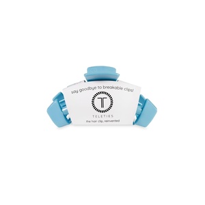 image:imageTELETIES  Tiny Hair Clip  For Super Thin Hair Little Kids Halfup Hairstyles  Strong Grip Bendable Teeth Comfortable Curved Design  For All Hair Textures  Summer SkySummer Sky