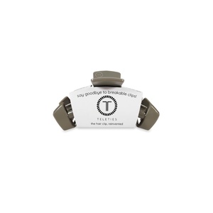 image:imageTELETIES  Tiny Hair Clip  For Super Thin Hair Little Kids Halfup Hairstyles  Strong Grip Bendable Teeth Comfortable Curved Design  Mini Claw Clip  For All Hair Textures  Sage It Aint SoSage It Aint So