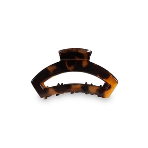 image:imageTELETIES  Tiny Open Hair Clip  For Super Thin Hair Little Kids Halfup Hairstyles  Strong Grip Bendable Teeth Open Cutout Design  Mini Claw Clip  For All Hair Textures  Coconut WhiteTortoise