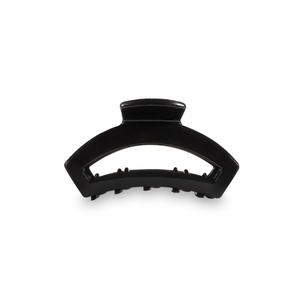 image:imageTELETIES  Tiny Open Hair Clip  For Super Thin Hair Little Kids Halfup Hairstyles  Strong Grip Bendable Teeth Open Cutout Design  Mini Claw Clip  For All Hair Textures  Coconut WhiteJet Black