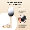 image:imageTELETIES  Boar Bristle Brush  Smooth Finish amp Shine  For Slick Back Styles Short Hair Edge Control amp Mens Grooming  BuiltIn Mirror amp Storage  Removable Cleaner  All Hair Types  TanTan