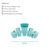 image:imageTELETIES  Classic Medium Hair Clip  Spring Collection  Hair Claw Clips for Women  Strong Grip Bendable Teeth Curved Design  For All Hair Types and Textures  Totally Turquoise