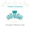 image:imageTELETIES  Classic Medium Hair Clip  Spring Collection  Hair Claw Clips for Women  Strong Grip Bendable Teeth Curved Design  For All Hair Types and Textures  Totally Turquoise