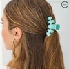 image:imageTELETIES  Classic Small Hair Clip  Spring Collection  Hair Claw Clips for Women  Strong Grip Bendable Teeth Curved Design  For All Hair Types and Textures  Totally Turquoise
