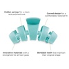 image:imageTELETIES  Classic Small Hair Clip  Spring Collection  Hair Claw Clips for Women  Strong Grip Bendable Teeth Curved Design  For All Hair Types and Textures  Totally Turquoise