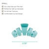 image:imageTELETIES  Classic Small Hair Clip  Spring Collection  Hair Claw Clips for Women  Strong Grip Bendable Teeth Curved Design  For All Hair Types and Textures  Totally Turquoise