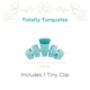 image:imageTELETIES  Classic Tiny Hair Clip  Spring Collection  Hair Claw Clips for Women  Strong Grip Bendable Teeth Curved Design  For All Hair Types and Textures  Totally Turquoise