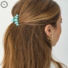 image:imageTELETIES  Classic Tiny Hair Clip  Spring Collection  Hair Claw Clips for Women  Strong Grip Bendable Teeth Curved Design  For All Hair Types and Textures  Totally Turquoise