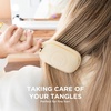 image:imageTELETIES  Detangler Hair Brush for Fine Hair  Detangling Paddle Brush  No PullingBreakage  Gentle Glide Anti Static Bristles  BuiltIn Mirror amp Storage  Removable Cleaner  TanTan