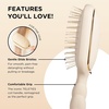 image:imageTELETIES  Detangler Hair Brush for Fine Hair  Detangling Paddle Brush  No PullingBreakage  Gentle Glide Anti Static Bristles  BuiltIn Mirror amp Storage  Removable Cleaner  TanTan