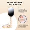 image:imageTELETIES  Detangler Hair Brush for Fine Hair  Detangling Paddle Brush  No PullingBreakage  Gentle Glide Anti Static Bristles  BuiltIn Mirror amp Storage  Removable Cleaner  TanTan