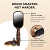 image:imageTELETIES  Detangler Hair Brush for Fine Hair  Detangling Paddle Brush  No PullingBreakage  Gentle Glide Anti Static Bristles  BuiltIn Mirror amp Storage  Removable Cleaner  TanTortoise