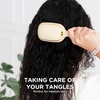 image:imageTELETIES  Detangler Hair Brush for Medium Hair  Detangling Paddle Brush  No PullingBreakage  Gentle Glide Anti Static Bristles  BuiltIn Mirror amp Storage  Removable Cleaner  TanTan