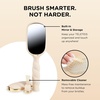image:imageTELETIES  Detangler Hair Brush for Medium Hair  Detangling Paddle Brush  No PullingBreakage  Gentle Glide Anti Static Bristles  BuiltIn Mirror amp Storage  Removable Cleaner  TanTan