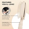 image:imageTELETIES  Detangler Hair Brush for Medium Hair  Detangling Paddle Brush  No PullingBreakage  Gentle Glide Anti Static Bristles  BuiltIn Mirror amp Storage  Removable Cleaner  TanTan