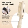 image:imageTELETIES  Detangler Hair Brush for Thick Hair  Detangling Paddle Brush  No PullingBreakage  Gentle Glide Anti Static Bristles  BuiltIn Mirror amp Storage  Removable Cleaner  TanTan