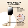 image:imageTELETIES  Detangler Hair Brush for Thick Hair  Detangling Paddle Brush  No PullingBreakage  Gentle Glide Anti Static Bristles  BuiltIn Mirror amp Storage  Removable Cleaner  TanTan