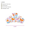 image:imageTELETIES  Large Hair Clip  Spring Collection  Hair Claw Clips for Women  Strong Grip Bendable Teeth Curved Design  For All Hair Types and Textures  Fly Away