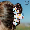 image:imageTELETIES  Large Hair Clip  Spring Collection  Hair Claw Clips for Women  Strong Grip Bendable Teeth Curved Design  For All Hair Types and Textures  Fly Away