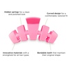 image:imageTELETIES  Large Hair Clip  Spring Collection  Hair Claw Clips for Women  Strong Grip Bendable Teeth Curved Design  For All Hair Types and Textures  Peonies