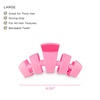 image:imageTELETIES  Large Hair Clip  Spring Collection  Hair Claw Clips for Women  Strong Grip Bendable Teeth Curved Design  For All Hair Types and Textures  Peonies