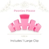 image:imageTELETIES  Large Hair Clip  Spring Collection  Hair Claw Clips for Women  Strong Grip Bendable Teeth Curved Design  For All Hair Types and Textures  Peonies