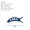 image:imageTELETIES  Medium Flat Square Hair Clip  Fall Collection  Hair Claw Clips for Women  Strong Grip Bendable Teeth Curved Design  For All Hair Types and Textures  Burgundy BlissMidnight Rain