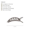 image:imageTELETIES  Medium Flat Square Hair Clip  Fall Collection  Hair Claw Clips for Women  Strong Grip Bendable Teeth Curved Design  For All Hair Types and Textures  Burgundy BlissSilver Flames